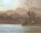 Fine Vintage English School Oil on Canvas Board - Woodland Landscape by David Pearson SOLD "Twilight"