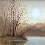 Fine Vintage English School Oil on Canvas Board - Woodland Landscape by David Pearson SOLD "Twilight"