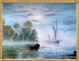 Superb Vintage English School Oil on Canvas Board - "The Rendezvous" SOLD