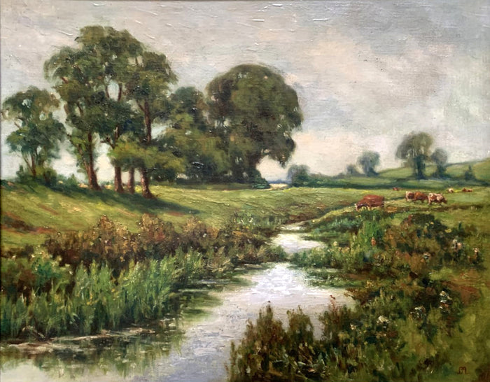 Superb Vintage Oil on Board - Cattle in a Landscape 
