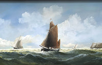 Fine Vintage Early C20th Maritime Oil on Board - "Shipping in a Squall" J.Ducer SOLD