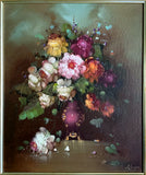 Exquisite Large Vintage Dutch School Still Life Floral Oil on Canvas - R.Caspers SOLD