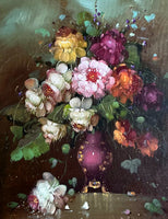 Exquisite Large Vintage Dutch School Still Life Floral Oil on Canvas - R.Caspers SOLD