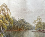 Delightful C19th Victorian Watercolour - The Lake at Burnham Beeches - V Allan Sold