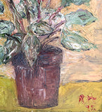 Exquisite Vintage English School Post Impressionist Oil on Panel - Flowers in a Pot SOLD