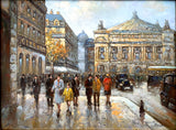 Fine Vintage Mid C20th Oil on Canvas Board - Paris Street Scene - Jean Victor Boyer SOLD