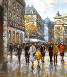 Fine Vintage Mid C20th Oil on Canvas Board - Paris Street Scene - Jean Victor Boyer SOLD
