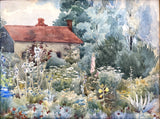 Lilian Stannard (1877-1943) Fine Edwardian Watercolour - The Garden at Littlehampton SOLD