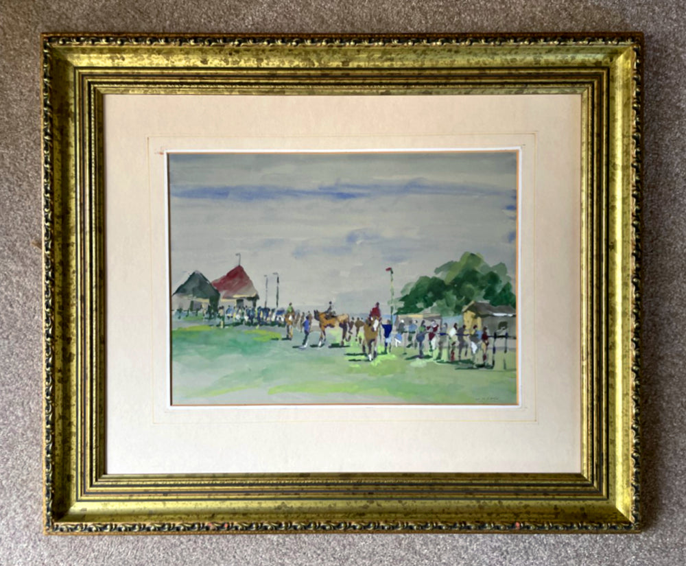 William Henry Ford - Fine 1950's Watercolour - Point to Point Norfolk Showground SOLD