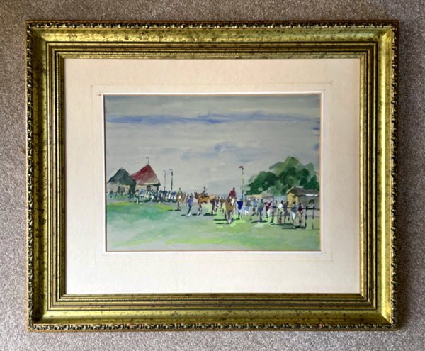 William Henry Ford - Fine 1950's Watercolour - Point to Point Norfolk Showground