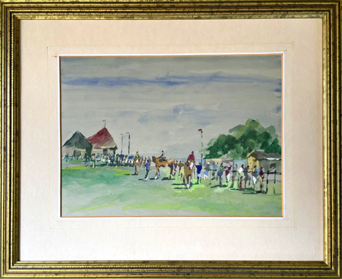William Henry Ford - Fine 1950's Watercolour - Point to Point Norfolk Showground SOLD