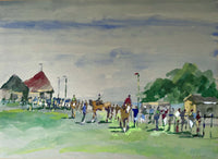 William Henry Ford - Fine 1950's Watercolour - Point to Point Norfolk Showground