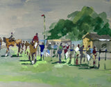 William Henry Ford - Fine 1950's Watercolour - Point to Point Norfolk Showground