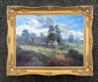 Delightful Vintage English School Oil on Panel - Country Cottage with Chickens & Ducks - John Mace SOLD