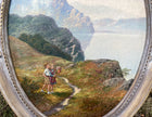 Delightful Vintage English School Oil on Canvas Board depicting children on a coastal path SOLD