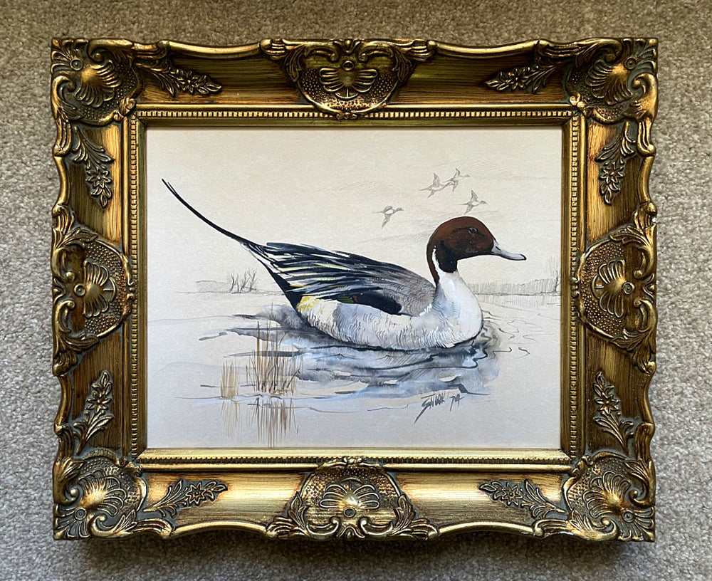 Exquisite Vintage Watercolour of a Mallard Duck - Reg Snook 1974 SOLD