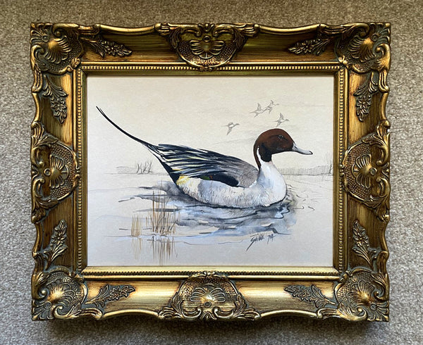 Exquisite Vintage Watercolour of a Mallard Duck - Reg Snook 1974 SOLD