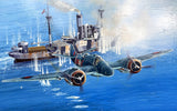 Fabulous Large Vintage Oil on Canvas - Beaufighter Mark X 254 Squadron North Coates Strike Wing SOLD
