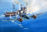 Fabulous Large Vintage Oil on Canvas - Beaufighter Mark X 254 Squadron North Coates Strike Wing SOLD