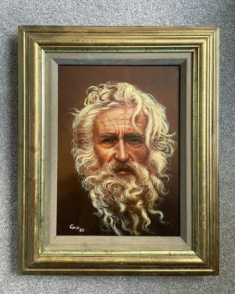 Superb Vintage Oil on Canvas Portrait of a Gentleman - Raymond Goux 1988 SOLD