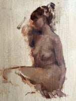 Beautiful Vintage Oil on Panel Nude Study SOLD