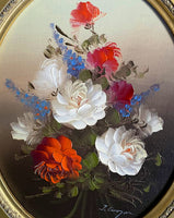 Beautiful Vintage Oil on Canvas Still Life Study of a Bouquet of Flowers SOLD