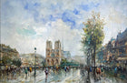 Stunning Large Vintage Oil on Canvas - Joseph Giordano (b.1935) - Mid 20th, Parisian Street Scene  SOLD