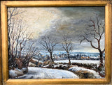 Super Vintage Oil on Board by John Constable Reeve - Bungay in Winter SOLD