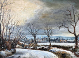 Super Vintage Oil on Board by John Constable Reeve - Bungay in Winter SOLD
