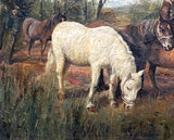 Superb Early C20th Oil on Canvas - Gypsy Ponies - Circ. Alfred Munnings SOLD