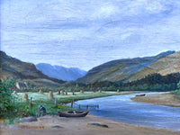 Excellent Early C20th Scottish School Oil on Canvas - Highland Fishing Village SOLD