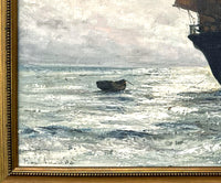 Excellent Large Vintage Mid C20th Oil on Canvas - Chinese Junk at Sea SOLD