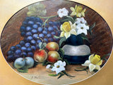 Exquisite Late C19th Victorian Oil on Board - Still Life of Fruit with a Vase - Evelyn Chester (1879-1925) SOLD