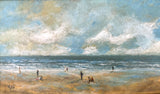 Fine Vintage Mid C20th Impressionist Oil on Board - Figures on a Beach SOLD