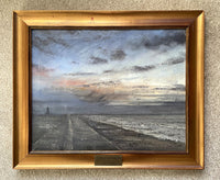 Excellent Vintage C20th Oil on Canvas by Sheila Turner - Leasowe Promenade 1981 SOLD