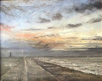 Excellent Vintage C20th Oil on Canvas by Sheila Turner - Leasowe Promenade 1981 SOLD