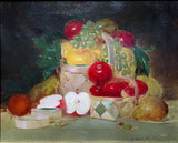 Superb Large Early C20th Still Life Oil on Canvas - Mixed Fruit on a Ledge - Bertram Priestman (1868-1951) SOLD