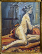 Fine Vintage Early C20th Post Impressionist Oil on Board - Female Nude Study SOLD