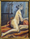 Fine Vintage Early C20th Post Impressionist Oil on Board - Female Nude Study SOLD