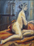 Fine Vintage Early C20th Post Impressionist Oil on Board - Female Nude Study SOLD