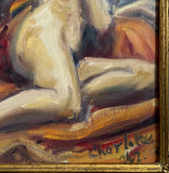 Fine Vintage Early C20th Post Impressionist Oil on Board - Female Nude Study SOLD