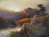 Fine C19th Victorian Oil on Canvas - "Sunset in the Highlands - Frank Hider (1861-1933) SOLD