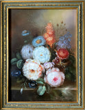 Exquisite Vintage Dutch School Oil on Panel - Mixed Flowers on a Ledge - R.Gessner SOLD