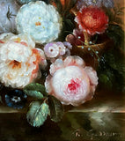 Exquisite Vintage Dutch School Oil on Panel - Mixed Flowers on a Ledge - R.Gessner SOLD