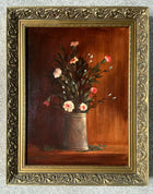 Fine Vintage Still Life Oil on Board - Flowers in a Vase SOLD