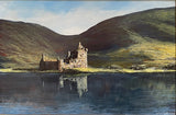 Superb Mid C20th Vintage Oil on Board of Eilean Donan Castle at Dornie - Charles Combe SOLDr
