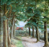 Fine C19th Victorian Oil on Canvas - Rural Woodland Path & Cottage - A Shiers SOLD