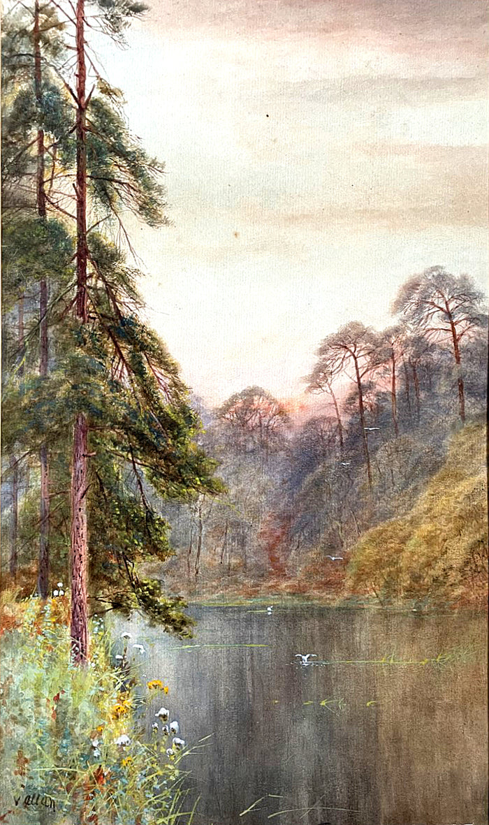 Delightful C19th Victorian Watercolour - 