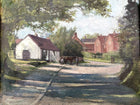Fine Vintage Oil on Board depicting a Village Scene - Stanley Orchart SOLD