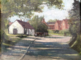 Fine Vintage Oil on Board depicting a Village Scene - Stanley Orchart SOLD